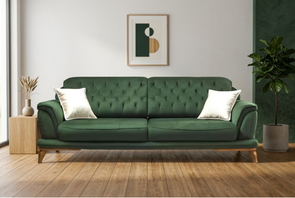 Sofa 3 Sitzer Klassische Couchen Luxus Möbel Sofas Stoff Couch