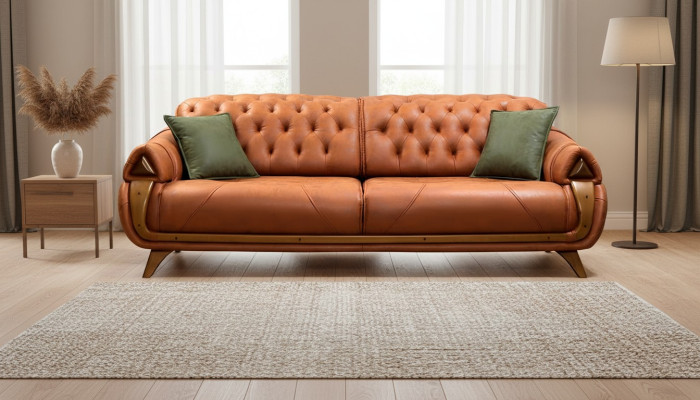 Dreisitzer Luxus 3 Sitzer Couch Polster Klassisch Sitz Sofas Zimmer