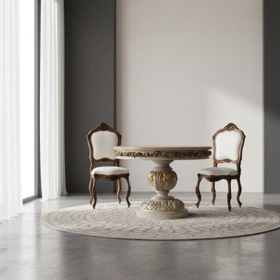 Esstisch Tische Runde Möbel Esstisch Luxus Rund Tisch Massiv Holz Italien Barock