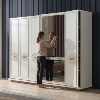 Kleiderschrank Mit Schwebetüren Schränke Holz Schrank Schlafzimmer