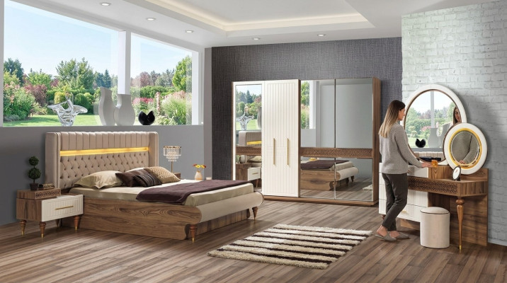Stilvolles modernes Schlafzimmermöbel-Set im luxuriösen europäischen Design