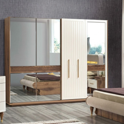 Kleiderschrank Schrank Luxus Holz Schränke Möbel Design Schlafzimmer