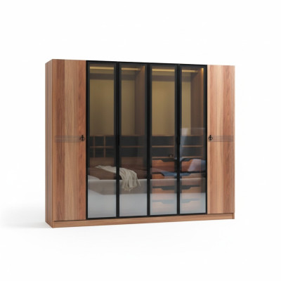 Kleiderschrank Luxus Schrank Möbel Schlafzimmer Schränke Glas Türen