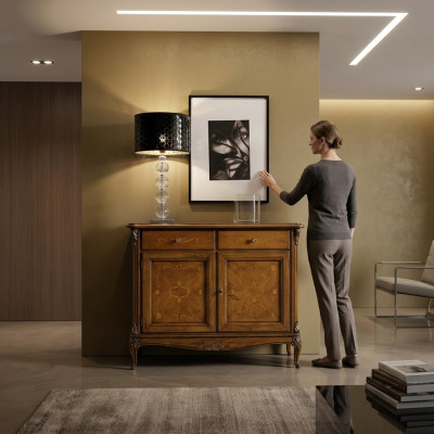 Kommode Wohnzimmer Kommoden Schubladen Holz Kleiderschränke Massiv Sideboard Neu