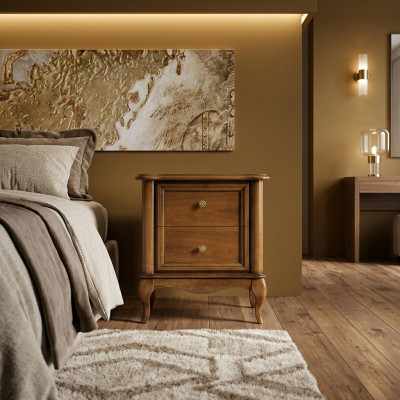 Nachttisch Konsolen Schlafzimmer Beistelltisch Modernes Design Möbel Holz braun