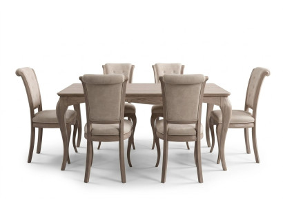 Esstisch Esszimmer Garnitur Möbel Einrichtung Gruppe Tisch + 6 Stuhl Set 7tlg.
