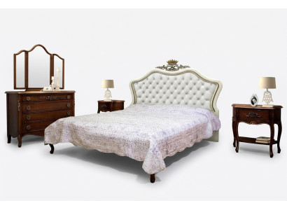 Klassisches Bett Luxus Möbel Betten Schlafzimmer Einrichtung Nachttisch 2x 3tlg.