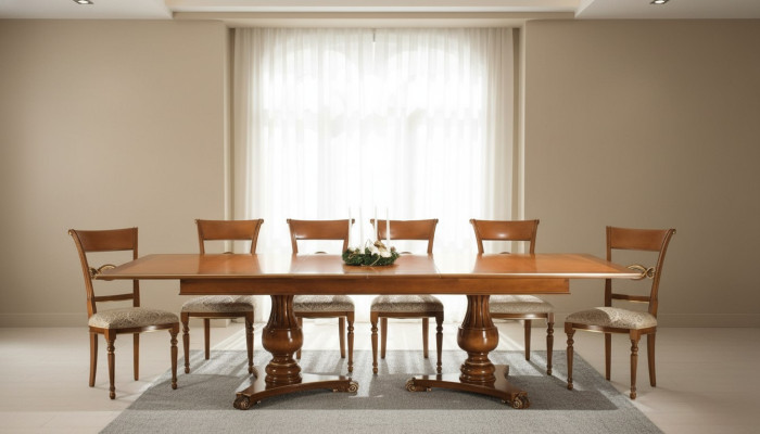 Komplett Set Esstisch + 6 Stühle Esszimmer Set Ess Gruppe Holz Tisch Tische 7tlg