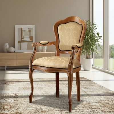 Klassische Stühle Designer Esszimmerstuhl Luxus Holz Lehnstuhl Holzstuhl Stuhl