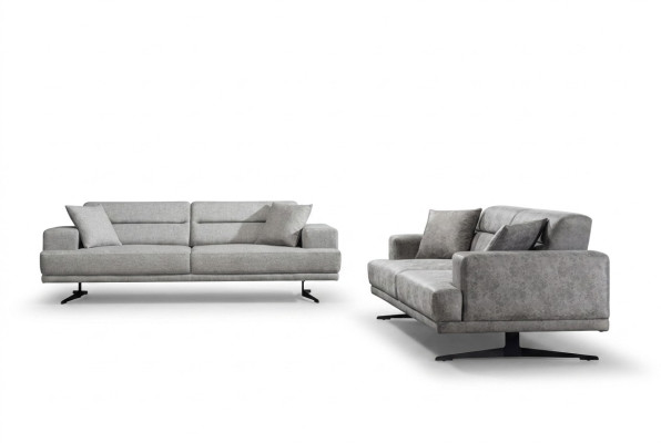 Sofagarnitur 3+3 Sitzer Garnitur Sofa Sofas Leder Polster Design Sitz Moderne