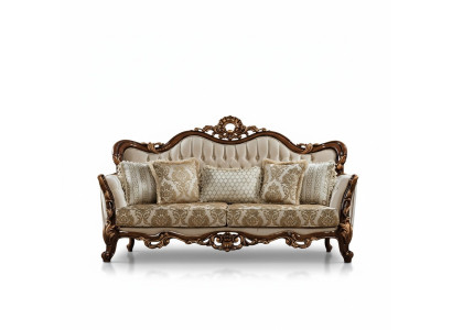 Sofa 3 Sitzer Barock Rokoko Stoff Dreisitzer Sofas Luxus Wohnzimmer Barock Stil