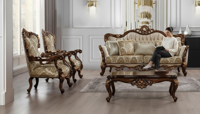 Couchgarnitur 3+1 Sitzer Sofa Sofas Couch Stoff Garnitur Gruppe Set Wohnzimmer