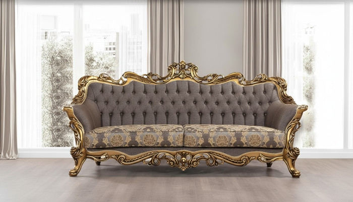Dreisitzer Sofa 3 Sitzer Dreibettsofa Sofa Sofas Sessel Sitz Stoff Stil Barock
