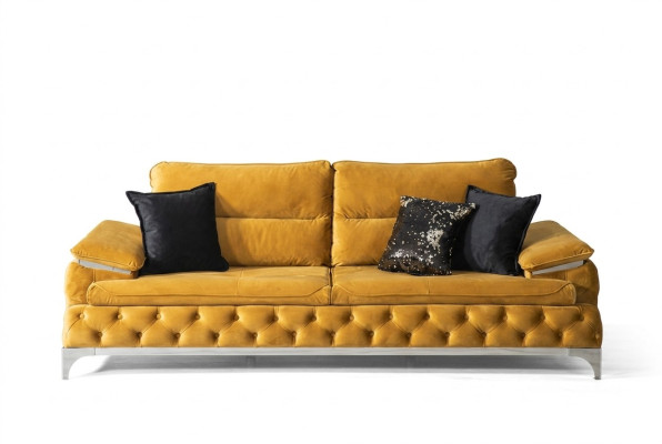 Sofa 3 Sitzer Textil Sofas Couch Polster Luxus Möbel Moderner Dreisitzer Neu