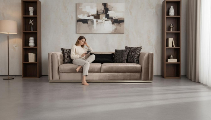 Sofa 3 Sitzer Couch Holz möbel Wohnzimmermöbel Sofas Couch italienischer Stil