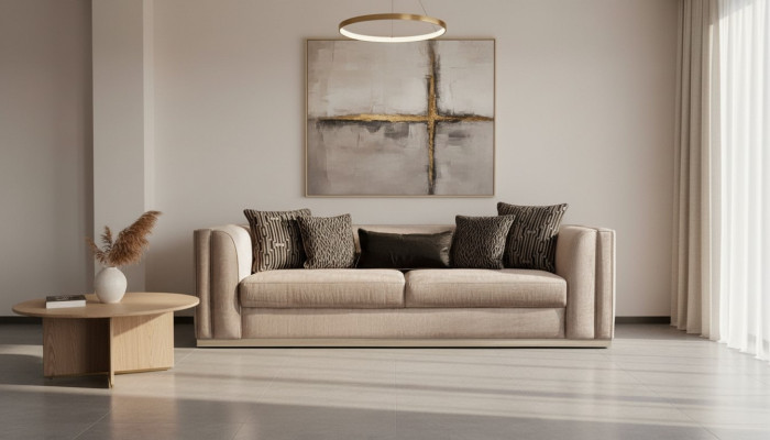 Sofa 3 Sitzer Couch Holz möbel Wohnzimmermöbel Sofas Couch italienischer Stil