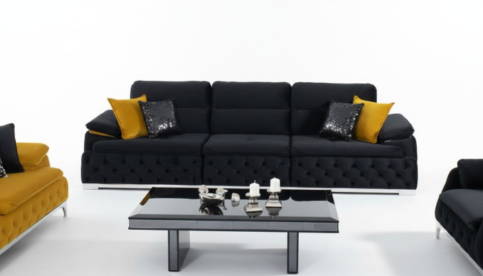 Italienischer Stil Sofa Polsterung Couch Dreifach 4 Sitzer Sofas Möbel Couchen