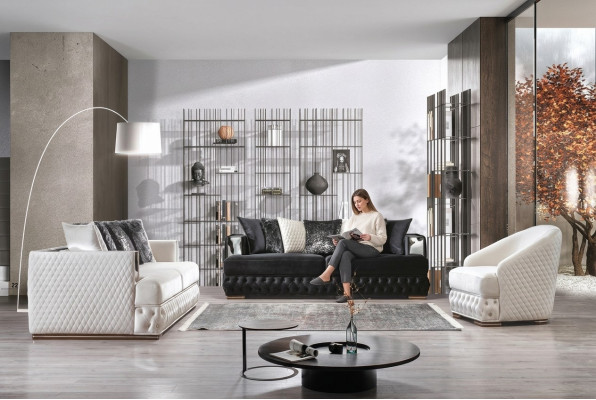Chesterfield Luxus Sofagarnitur Polster Möbel 3+3+1 Wohnlandschaft