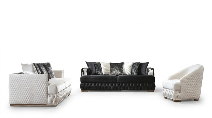 Chesterfield Luxus Sofagarnitur Polster Möbel 3+3+1 Wohnlandschaft
