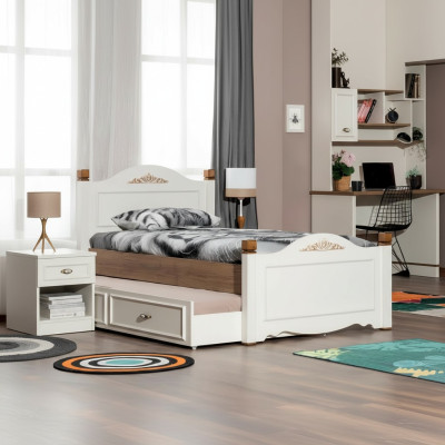 Kinderbett Kinderzimmer Bett Schlafzimmer Design Luxus Möbel Holz Jugendzimmer