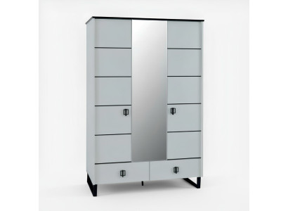 Design Kleiderschrank Loft Schlafzimmer Schränke Schrank Möbel Holz Grau Luxus