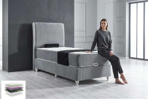 Luxus Boxspring Bett Hotel Singel Betten mit Matratze 90x200 Möbel
