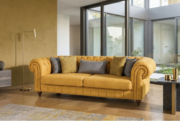 Sofa Couch Polster Sofas Design Möbel 3 Sitzer Dreisitzer Chesterfield