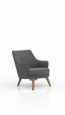 Design Wohnzimmer Sessel Einsitzer Moderner Grauer Polster Möbel