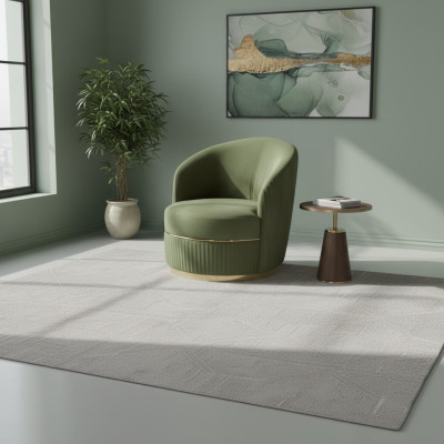 Modern Runder Sessel Einsitzer Polster Designer Textil Stoff