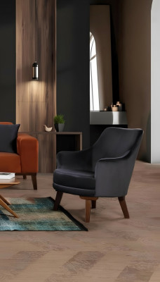 Design Wohnzimmer Sessel 1 Sitz Modernes Stoff Polyester Farbe Grau