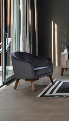 Modern Sessel 1 Sitzer Designer Einsitzer Polster Textil Möbel