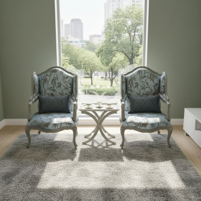 Sessel Stoff Einsitzer Möbel Relax Sitz Design Couch Textil Wohnzimmer Lehnstuhl
