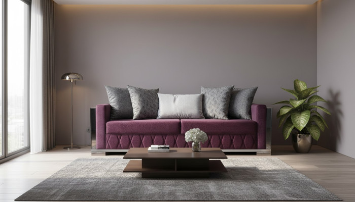 Moderne Couch Sofas Design Sofa Dreisitzer Sitz Burgund Sofa 3 Sitzer