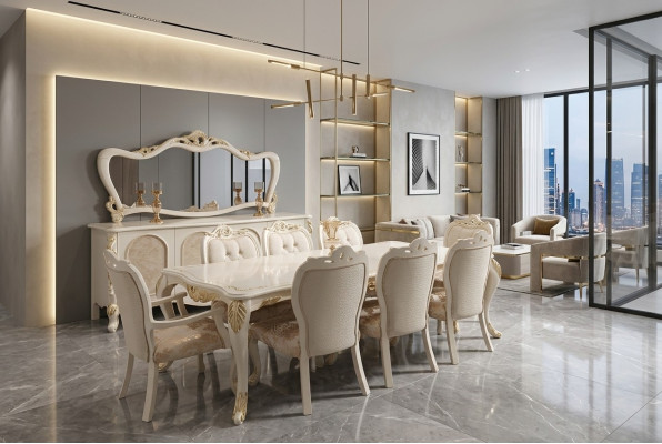 Tische Esszimmertisch Esstisch Esszimmer Holz Tisch Barock Ess Luxus Möbel Neu