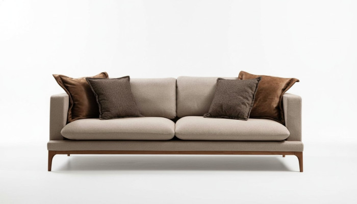 Zweisitzer Sofa 2 Sitzer Sofas Stoff Textil Wohnzimmer Polyester Modern Stil Neu