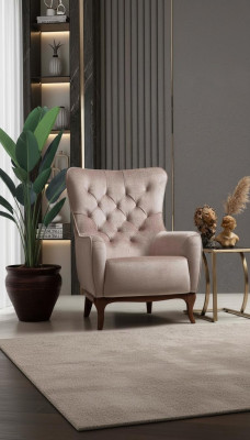 Sessel Einsitzer Luxus 1 Sitzer Polster Sitz Designer Textil Sitz Stoff Modern