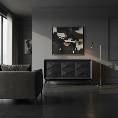 Luxus Kommode Schrank Sideboard Grau Klassische Kommoden Esszimmer Schranke Holz