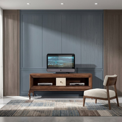tv Ständer rtv Lowboard Sideboard Tisch Holz Wohnzimmer Braun Möbel Fernseh Neu