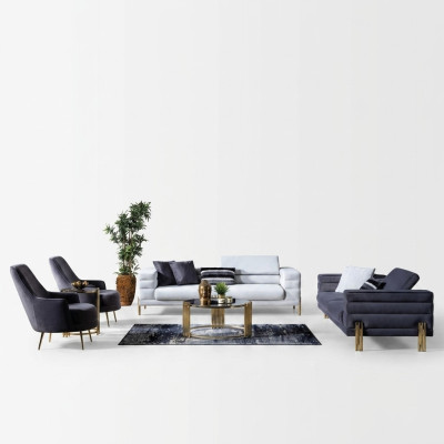 Sofagarnitur Komplette Couchgarnitur Sofa Sitzer Stoff Modern Set 4tlg