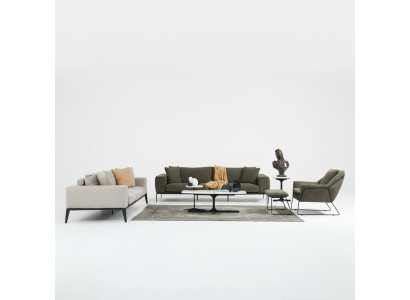 Moderne Couchgarnitur Luxus Sofas Dreisitzer Sessel Komplettes Set Grau