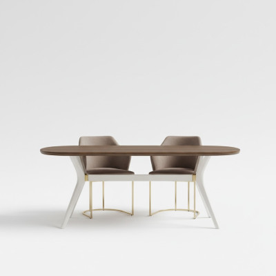 Essgruppe Esszimmer Luxus Essecke Esstisch Tisch Stühle Braun Set 7tlg
