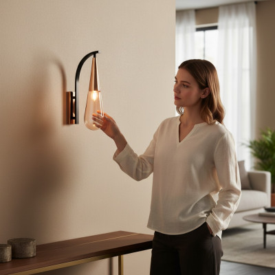 Hängende Lichtquelle Deckenprunkleuchte Wandleuchte Lüster Wand Lampe
