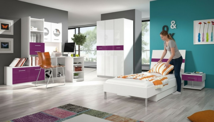 Eckschreibtisch Modern Schreibtisch Holz Jugend Kinderzimmer Weiß Möbel Design