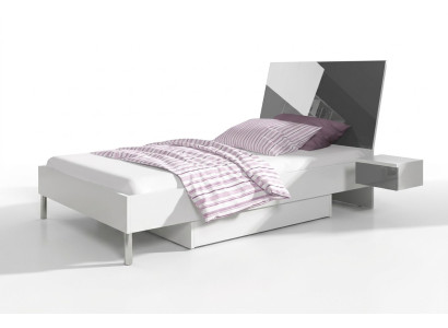 Kinderzimmer Bett Schlafzimmer Betten Einzelbett Single Jugendzimmer Grau Holz