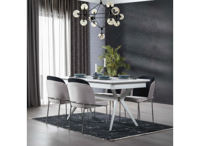 Esstisch Gruppe 4x Stühle Essgarnitur Essgruppen Stuhl Set Tisch 5tlg. Set Neu