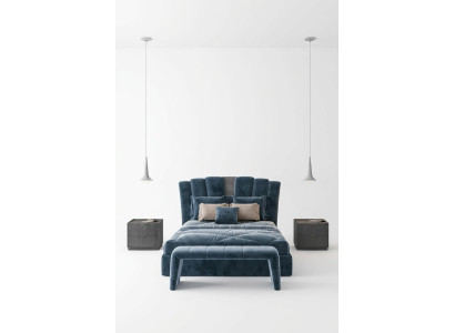 Luxus Doppel Hotelbetten Italienische Möbel Neu Modernes BettBlau Polster Design