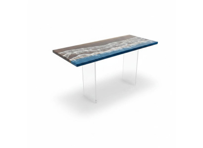 Modern Esstisch Epoxy Möbel Designer Tisch Epoxidharz Tische 121x51cm