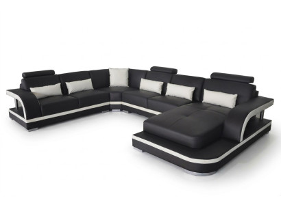 Moderne Sofa Couchgarnitur Ecke Sitzecke Leder Couch Polster Wohnlandschaft USB