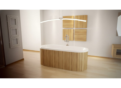 Luxus Badewanne Rechteckige Freistehende Wanne Badezimmer Wannen Acryl Weiß Oval