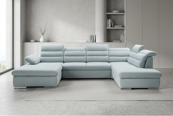 Ecksofa U-Form Couchgarnitur Schlaffunktion Wohnlandschaft Sofa Couch Polster